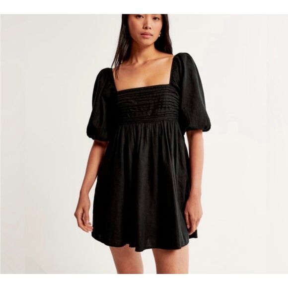 Abercrombie & Fitch Dresses & Skirts - Abercrombie & Fitch Dress Emerson Poplin Puff Sleeve Size XL